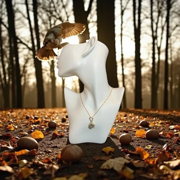 Gorgeous Gold Owl Pendant Necklace - Picture 7 of 10